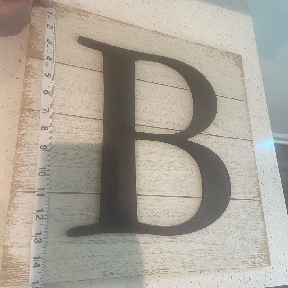 Wooden and Metal “B” initial art.